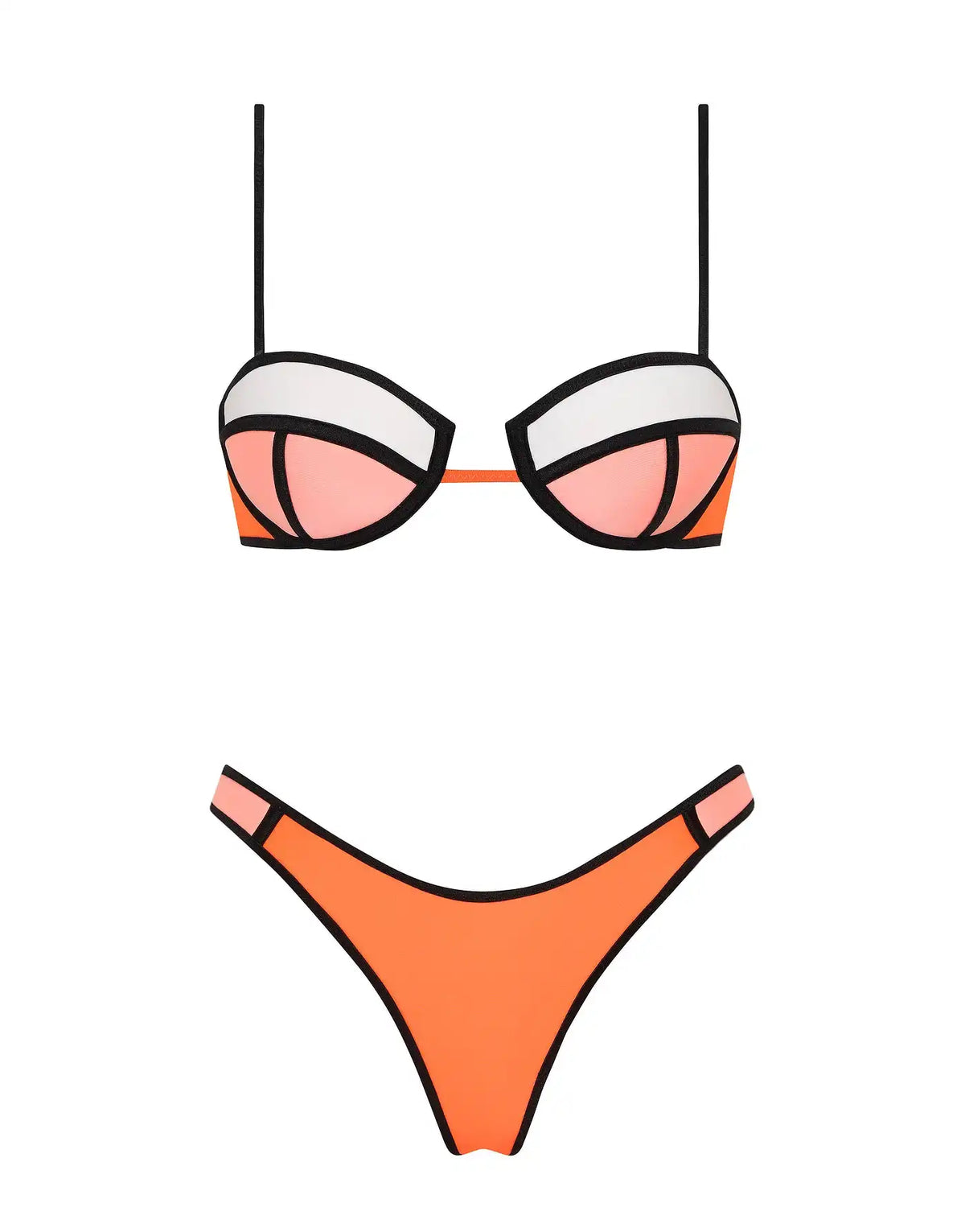 POPPY - PEACH SORBET Neoprene Balconette Bikini Set