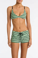FREDY - MINT SLICE STRIPE Terry Towelling Short
