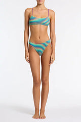 MICA - ORCHID CROCHET STRIPE Scoop Bikini Set