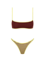 MIMA - BUTTER CROCHET STRIPE Crop Bikini Set
