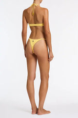 SOFI - BUTTER Yellow Halter Bikini Set