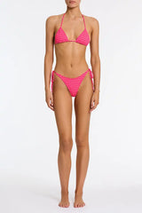 VINCA - ADAO Pink Textured Triangle Bikini Set