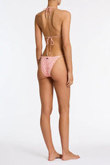 VINCA - PORTE Pink Geometric Triangle Bikini Set