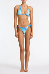 DARA - HORIZON BLUE Stripe Triangle Bikini Set