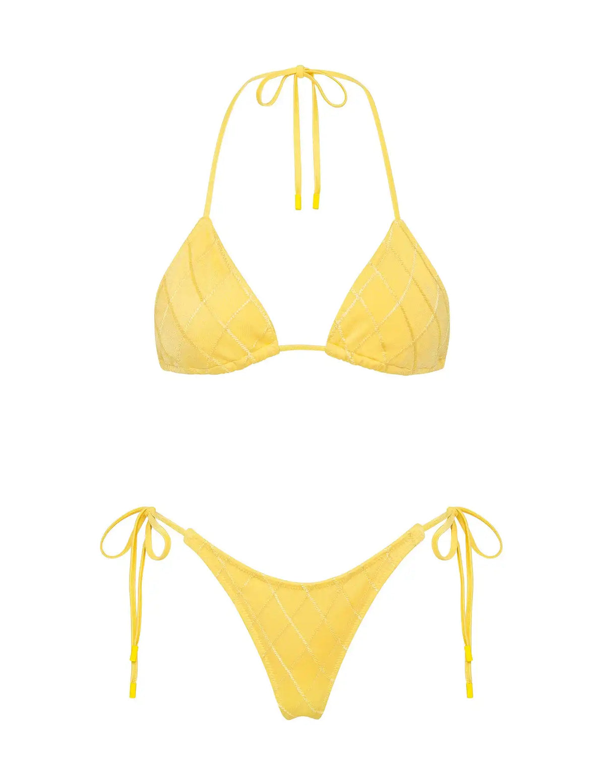 VINCA - BUTTER Yellow Triangle Bikini Set