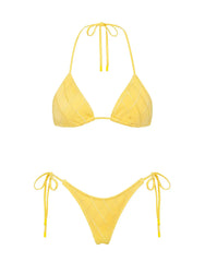 VINCA - BUTTER Yellow Triangle Bikini Set