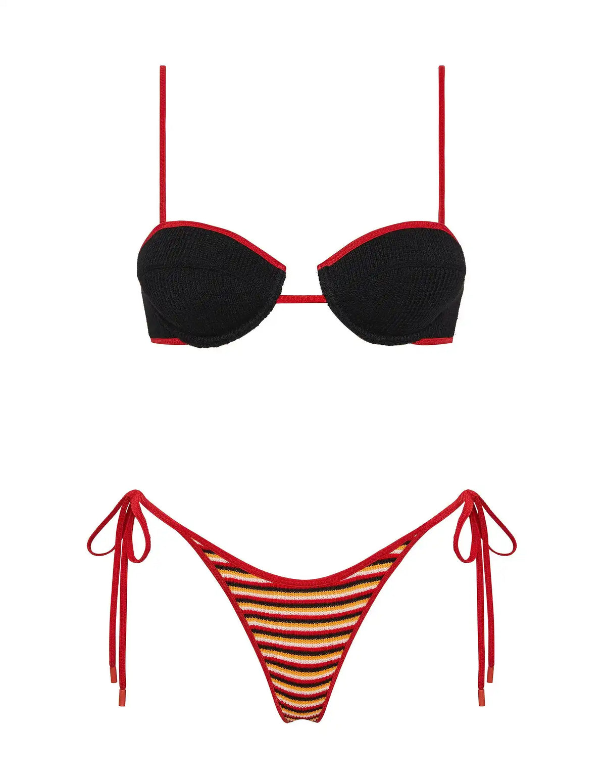 MALA - SANGRIA CROCHET STRIPE Balconette Bikini Set