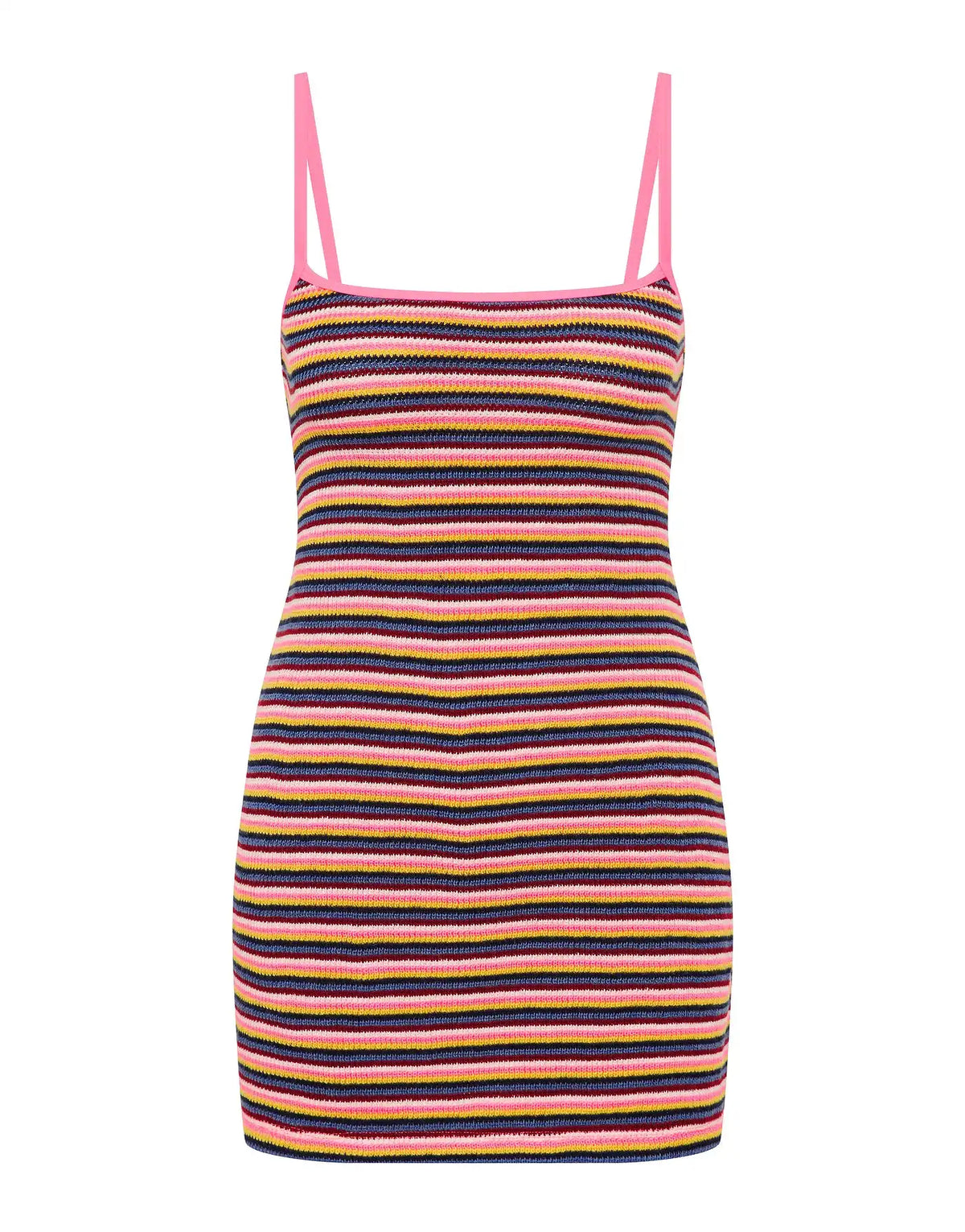 MINNI - LONI Stripe Crochet Mini Dress