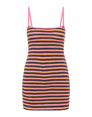 MINNI - LONI Stripe Crochet Mini Dress