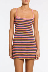 MINNI - LONI Stripe Crochet Mini Dress