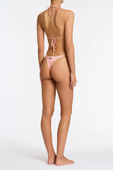 VINCA - PORTE Pink Geometric Triangle Bikini Set