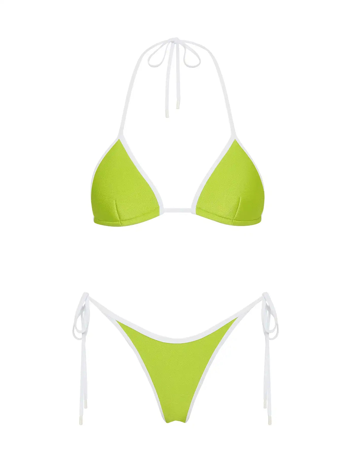 VINCA - LIME Neoprene Triangle Bikini Set
