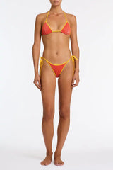VINCA - RUBY RED SPARKLE Triangle Bikini Set
