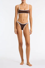 MIMA - BISC Brown Crop Bikini Set