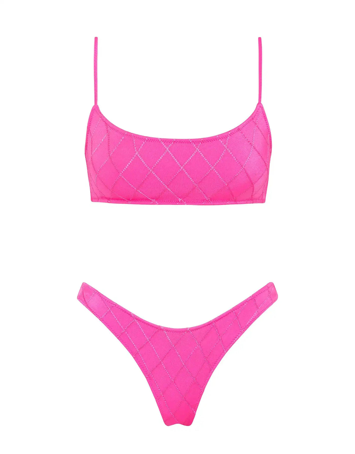 MICA - POMEGRANATE Pink Crop Bikini Set