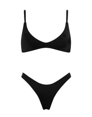 MAIA - EBONY BLACK Scoop Bikini Set