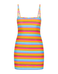 MINNI - MELON STRIPE Mini Dress