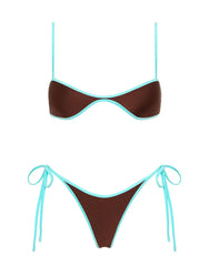 ESTE - CHOC MINT Neoprene Scoop Bikini Set