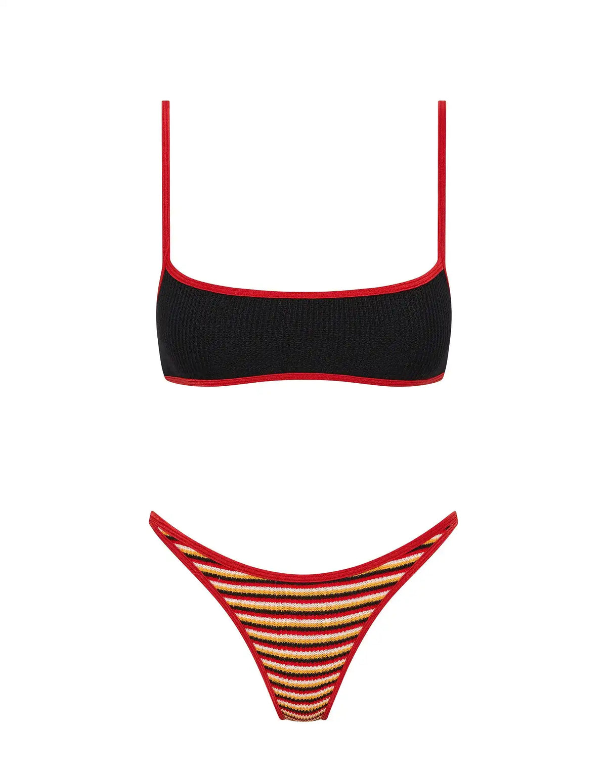 MIMA - SANGRIA CROCHET STRIPE Crop Bikini Set