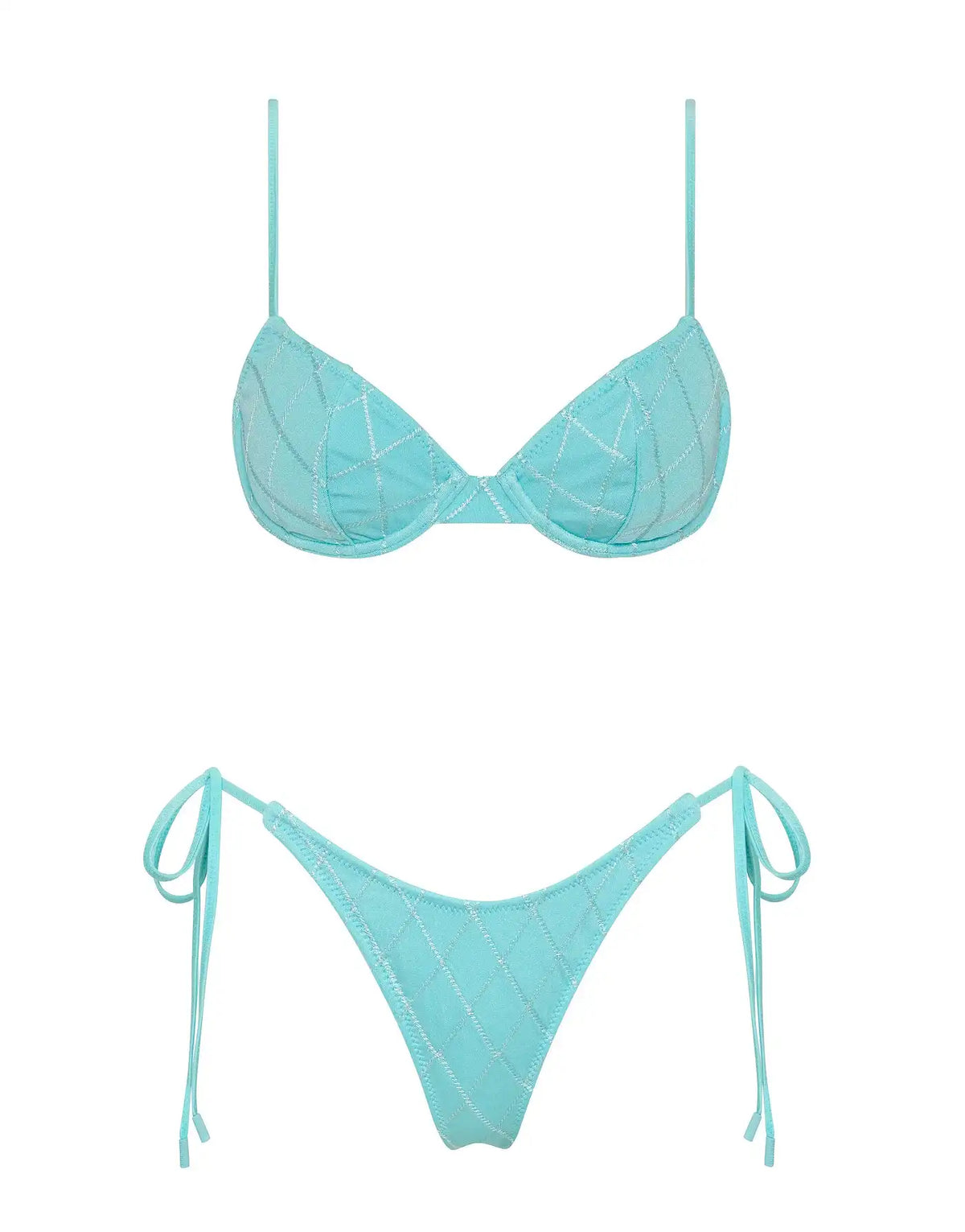 JARA - SKY HIGH Blue Balconette Bikini