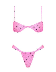 STELL - CASSI Pink Heart Scoop Bikini Set