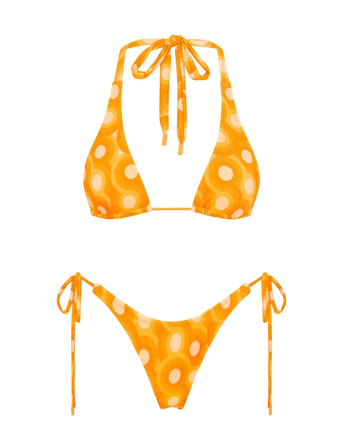 DARA - TANGERINE Triangle Bikini Set