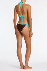 DARA - CHOC MINT Neoprene Triangle Bikini Set