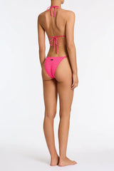 VINCA - ADAO Pink Textured Triangle Bikini Set