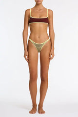 MIMA - BUTTER CROCHET STRIPE Crop Bikini Set