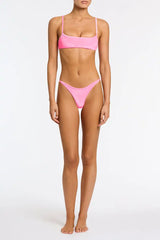 MIMA - PINK CANDY VELVET Crop Bikini Set