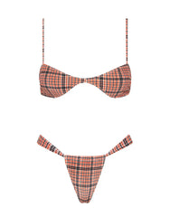 ESTE - JAM VELVET CHECK Scoop Bikini Set