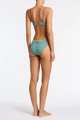 MICA - ORCHID CROCHET STRIPE Scoop Bikini Set