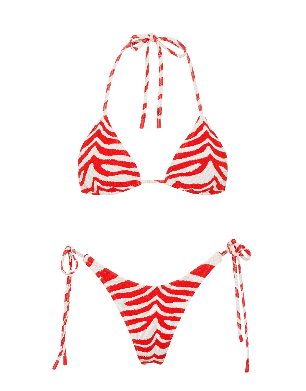 VINCA - CHERRY ZEBRA SPLASH Triangle Bikini Set