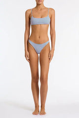 MICA - MULBERRY Textured Crop Bikini Set