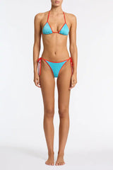 VINCA - AZURE SPARKLE Triangle Bikini Set