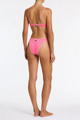MAIA - PINK PUNCH SPARKLE Crop Bikini Set