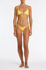 SOFI - BUTTER Yellow Halter Bikini Set