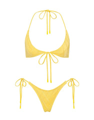 SOFI - BUTTER Yellow Halter Bikini Set