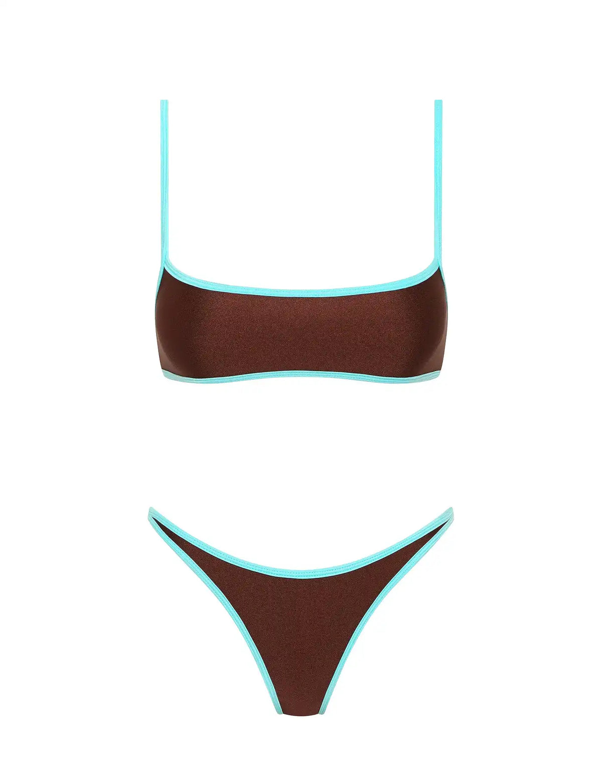 MIMA - CHOC MINT Neoprene Crop Bikini Set