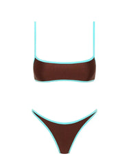 MIMA - CHOC MINT Neoprene Crop Bikini Set