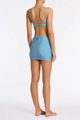 ALULA - RIYA Blue Geometric Skirt