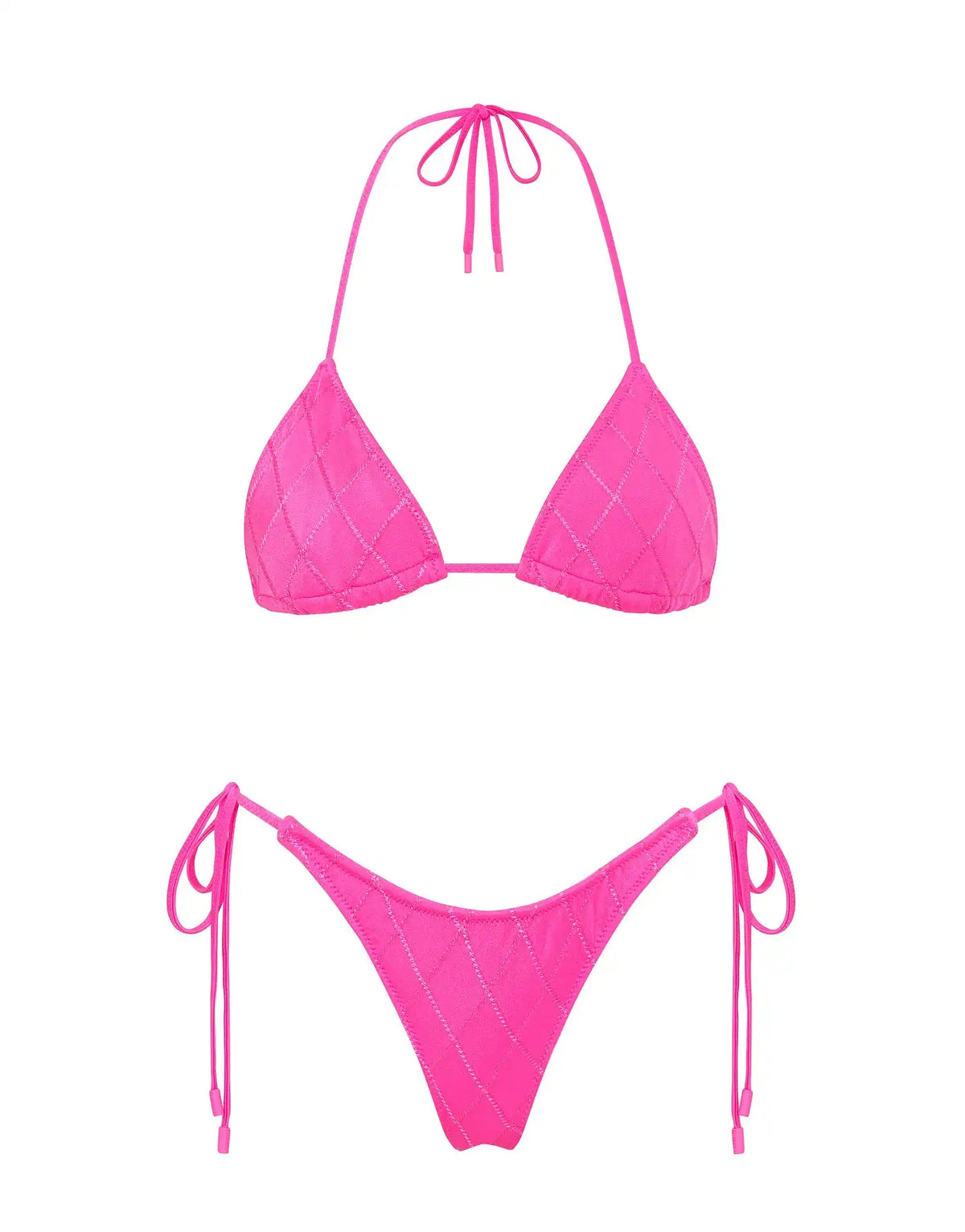 VINCA - POMEGRANATE Pink Triangle Bikini Set
