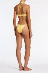SOFI - BUTTER Yellow Halter Bikini Set