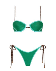 MALA - JADED GREEN Neoprene Balconette Bikini Set