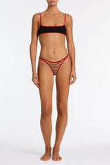 MIMA - SANGRIA CROCHET STRIPE Crop Bikini Set