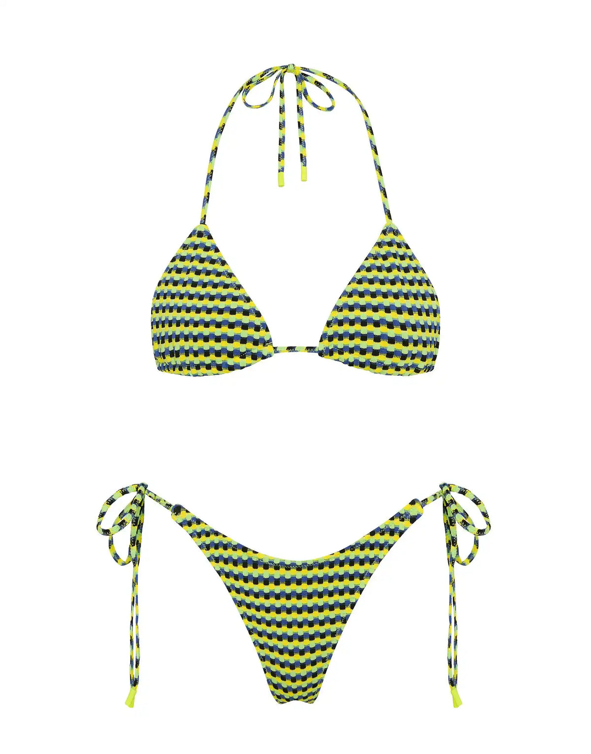 VINCA - INK CONFETTI Textured Triangle Bikini Set