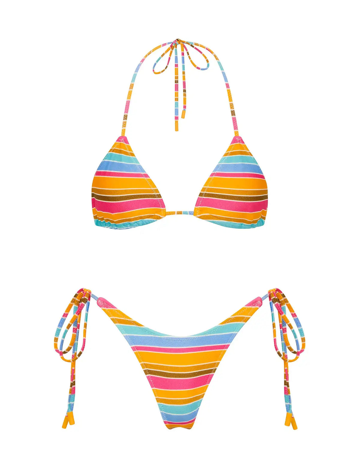 VINCA - MELON STRIPE Triangle Bikini Set